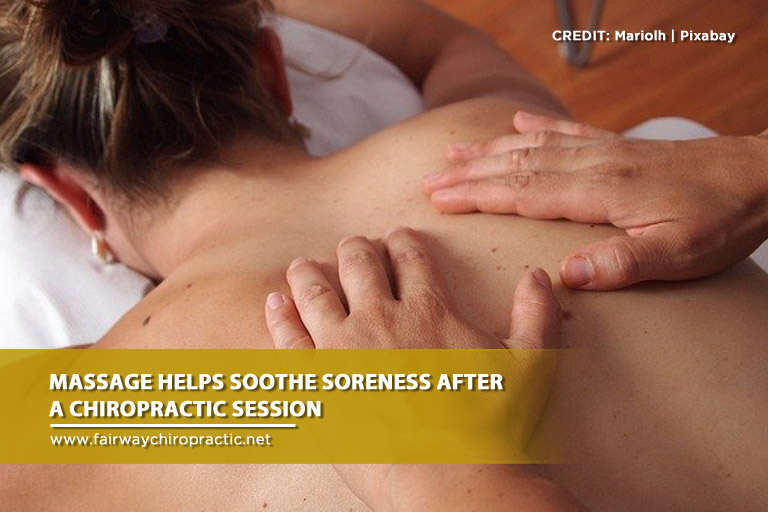 Massage helps soothe soreness
